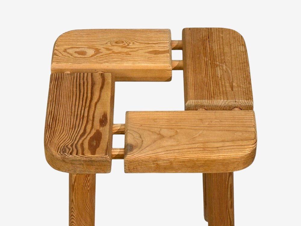 Olof Ottelin attr., Finnish Mid-Century Modern, Stool, Pine, Finland, 1950s