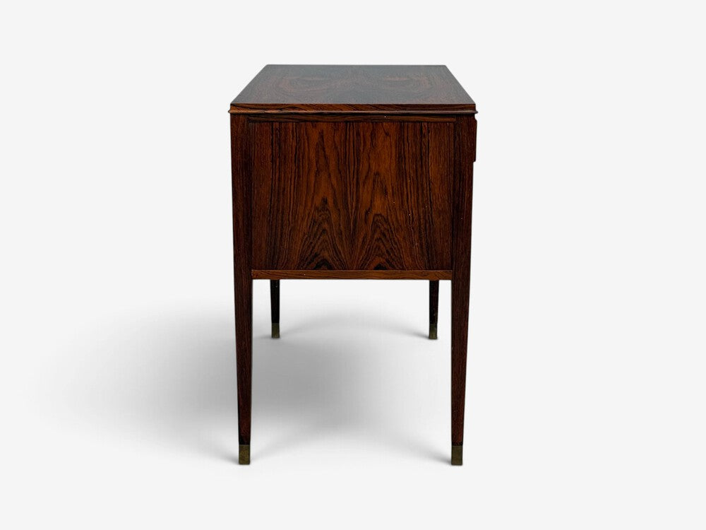 Danish Modern, Small Console or Cabinet, Rosewood, Brass, Denmark, 1950s