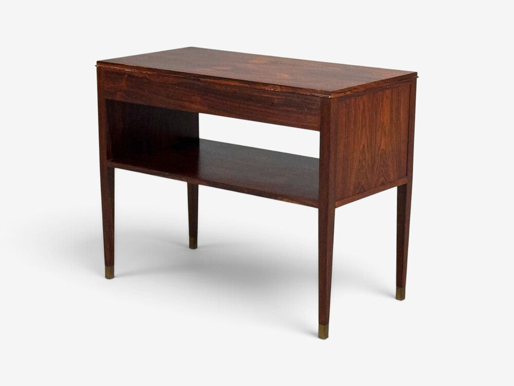 Danish Modern, Small Console or Cabinet, Rosewood, Brass, Denmark, 1950s