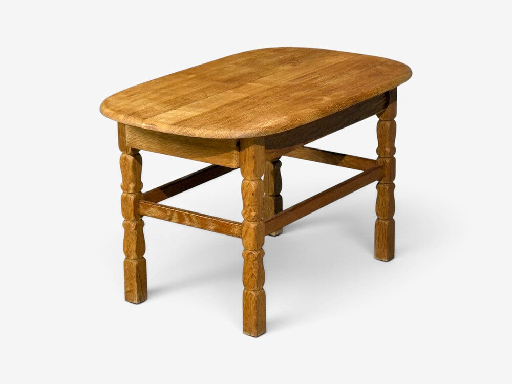 Henning Kjaernulf Style, Side Table, Oak, Denmark, 1970s