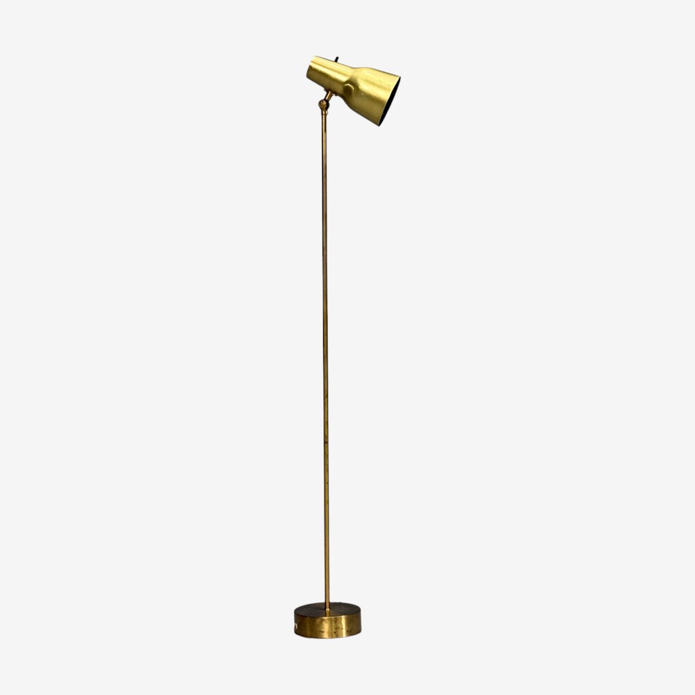 Falkenbergs Belysning, Floor Lamp, Brass, Sweden, 1960s