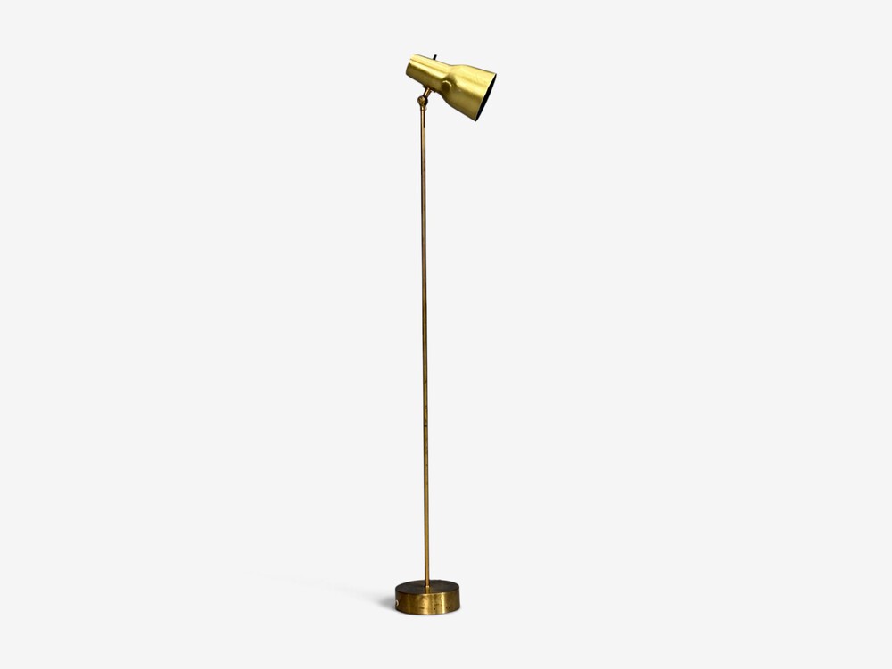 Falkenbergs Belysning, Floor Lamp, Brass, Sweden, 1960s