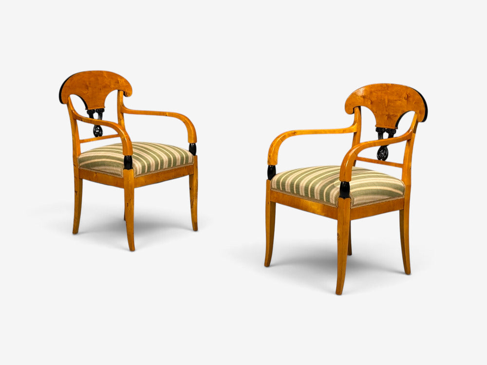 Neoclassical, Ten Dining Chairs, Ebonized Wood, Beech, Austria, 1970s