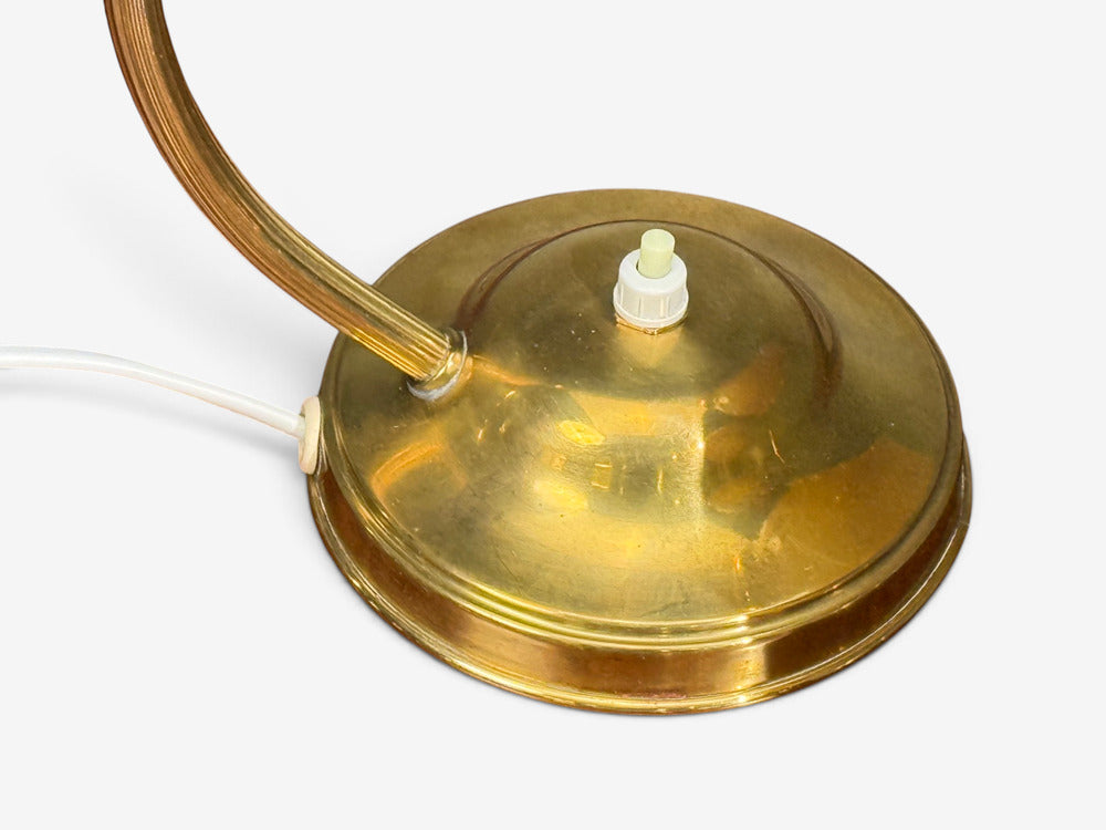 Itsu Oy, Table Lamps, Polished Brass, Glass, Finland, 1950s