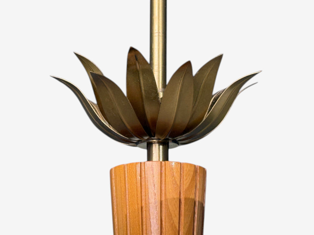 ASEA, Chandelier, Brass, Elm, Fabric, Sweden, Sweden, 1947