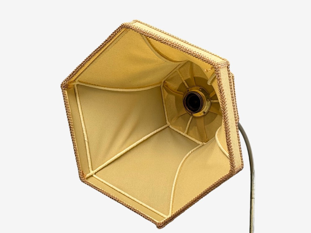 Swedish Modern, Floor Lamp, Oak, Ebonized Wood, Suede, Sweden, 1950s