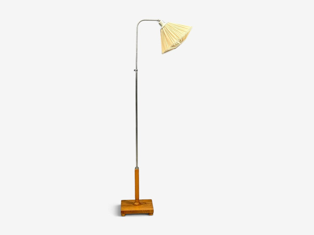 Swedish Modern, Floor Lamp, Light Wood, Metal, Sweden, 1930s