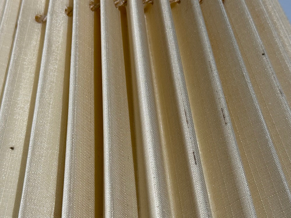 Armaturhantverk Tibro, Wall Light, Brass, Pleated Fabric, Sweden, 1970s