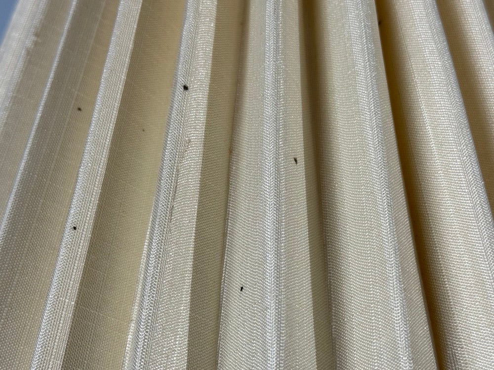 Armaturhantverk Tibro, Wall Light, Brass, Pleated Fabric, Sweden, 1970s