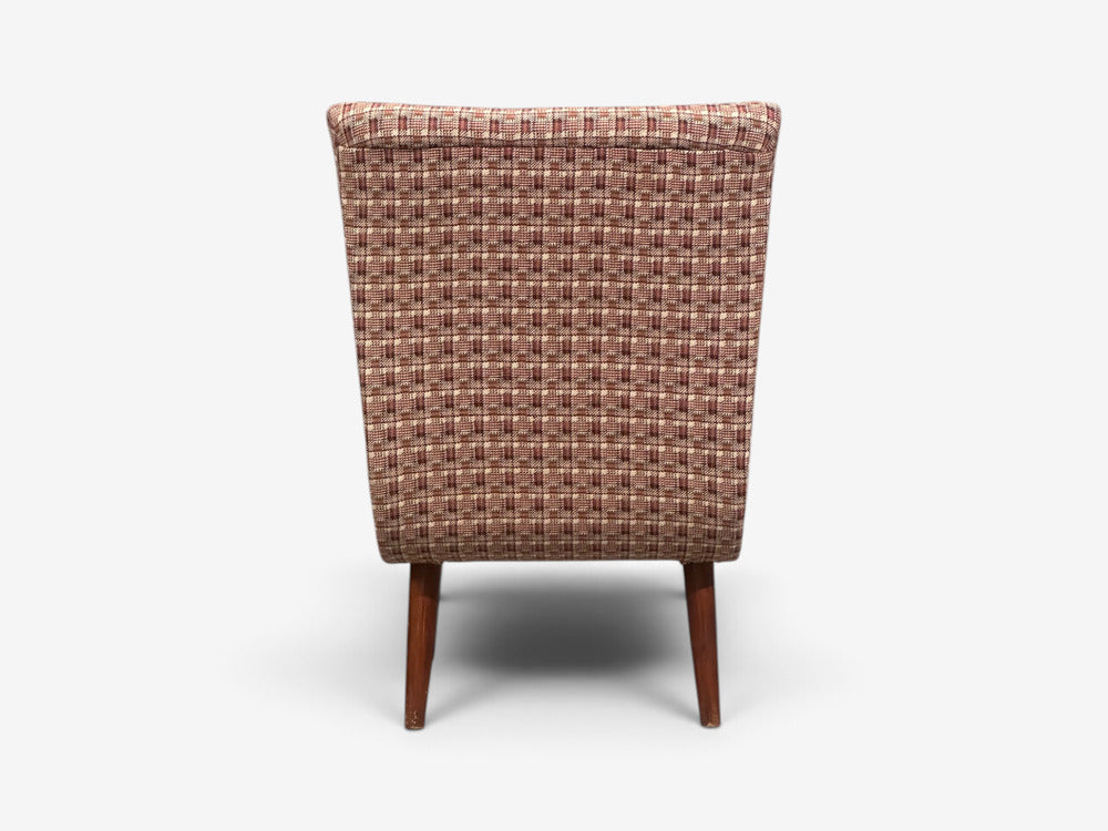 Swedish Modern, Slipper Chairs, Birch, Fabric, Sweden, 1940s