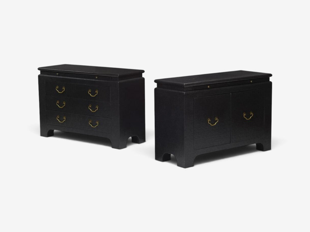 Harrison Van-Horn, Commodes, Lacquered Wood, Brass, USA, 1980s