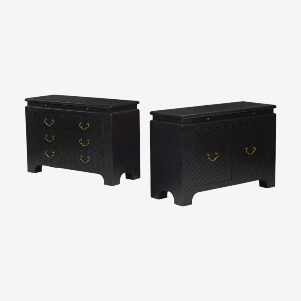 Harrison Van-Horn, Commodes, Lacquered Wood, Brass, USA, 1980s