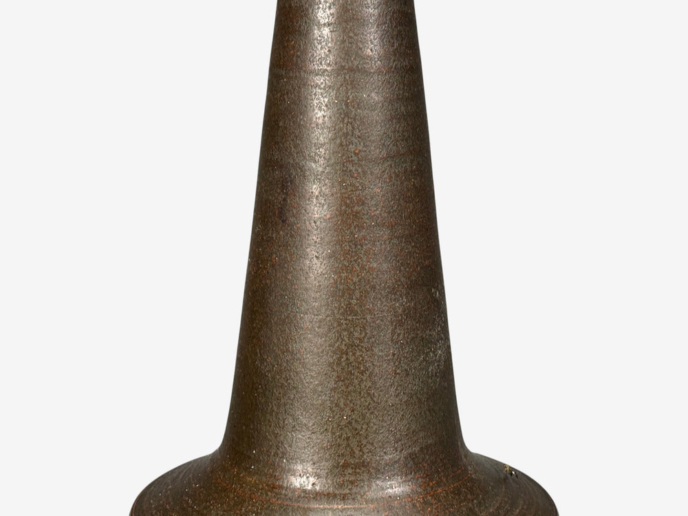 Nils Kähler, Large Table Lamp, Brown Glazed Stoneware, Denmark, 1960s