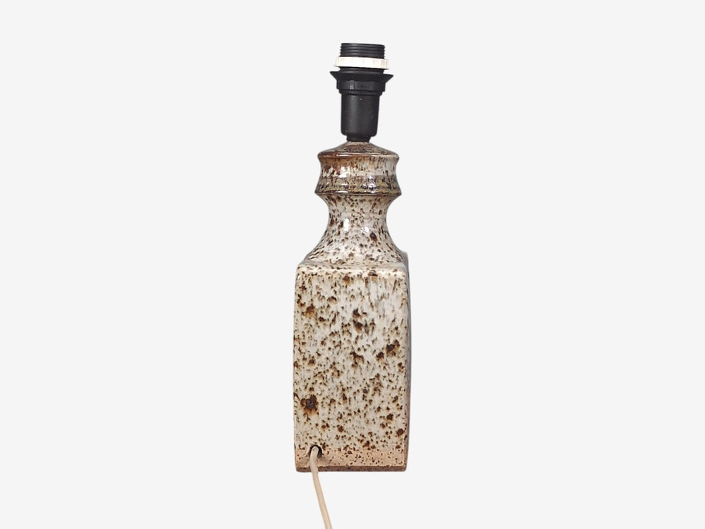 Danish Modern, Table Lamp, Beige Glazed Ceramic, Denmark, 1960s