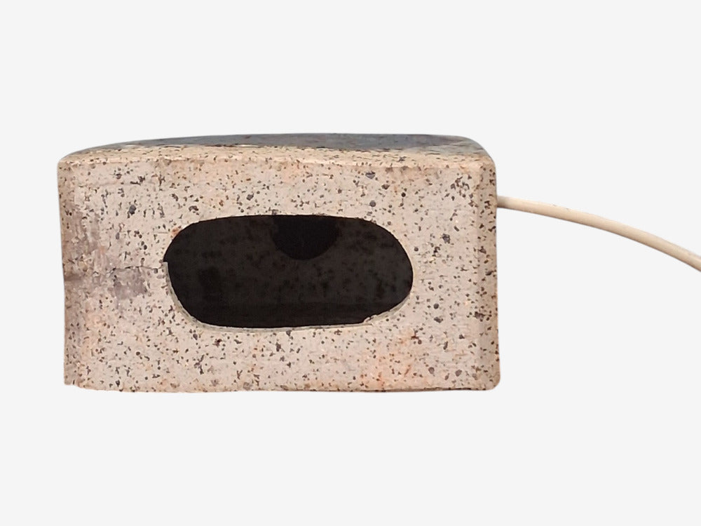 Danish Modern, Table Lamp, Beige Glazed Ceramic, Denmark, 1960s