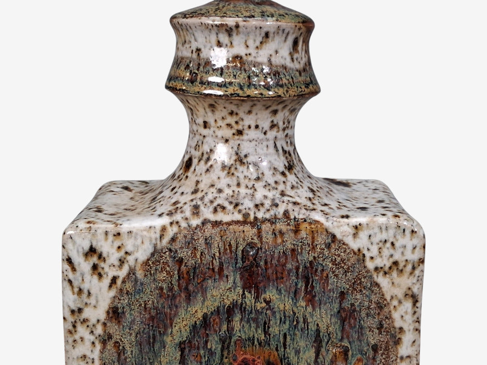 Danish Modern, Table Lamp, Beige Glazed Ceramic, Denmark, 1960s