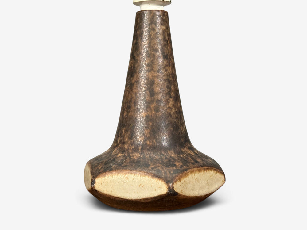 Marianne Starck, Table Lamps, Brown Stoneware, Denmark, 1960s