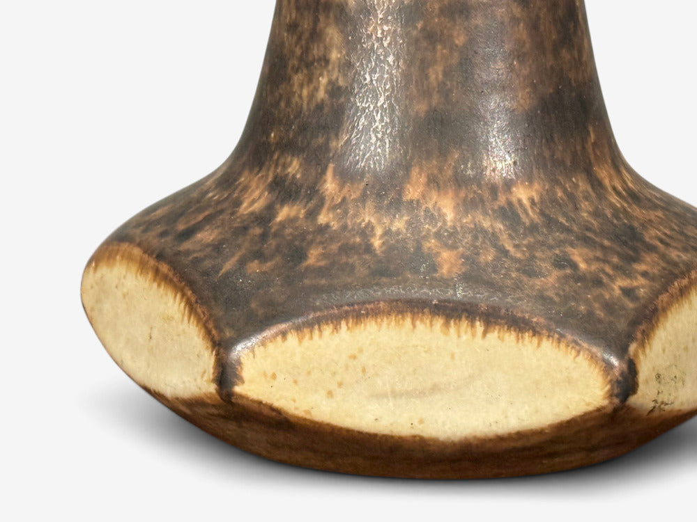 Marianne Starck, Table Lamps, Brown Stoneware, Denmark, 1960s