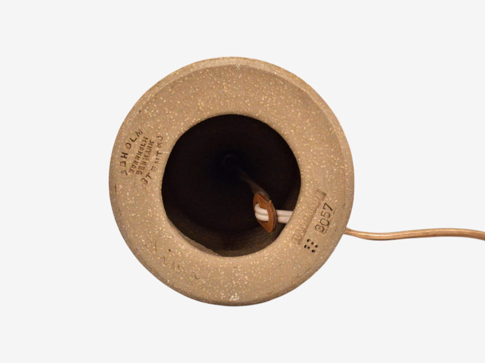 Søholm Stentøj, Dotted Table Lamp, Cream Glazed Stoneware, Denmark, 1960s