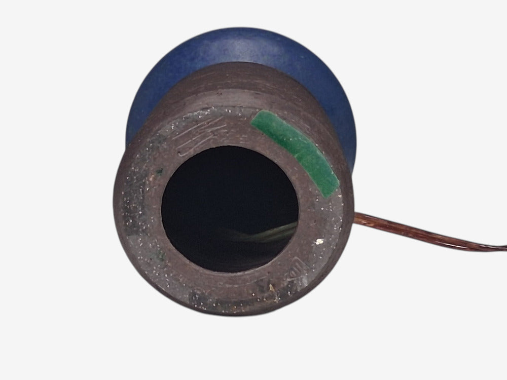 Marianne Starck, Table Lamp, Blue and Brown Stoneware, Denmark, 1960s