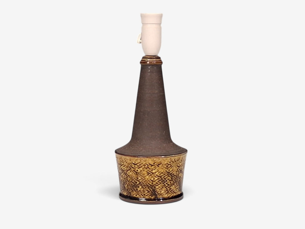 Nils Kähler, Table Lamp, Brown Glazed Stoneware, Denmark, 1960s