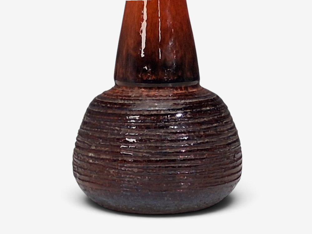 Danish Mid-Century Modern, Orange-Red Glazed Stoneware, Denmark, 1970s