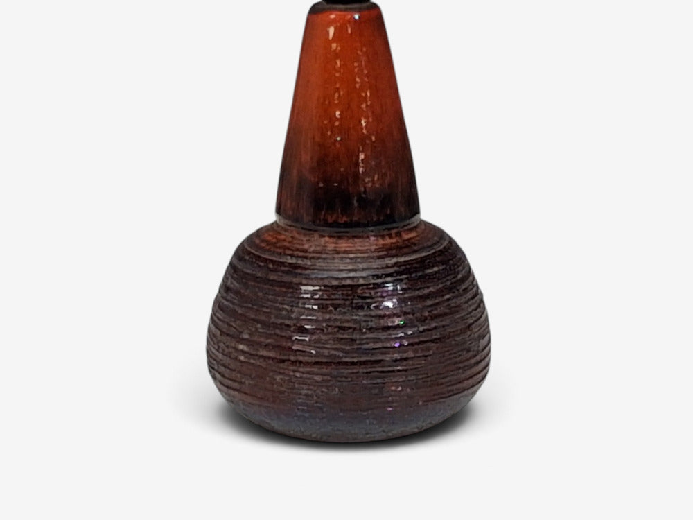 Danish Mid-Century Modern, Orange-Red Glazed Stoneware, Denmark, 1970s