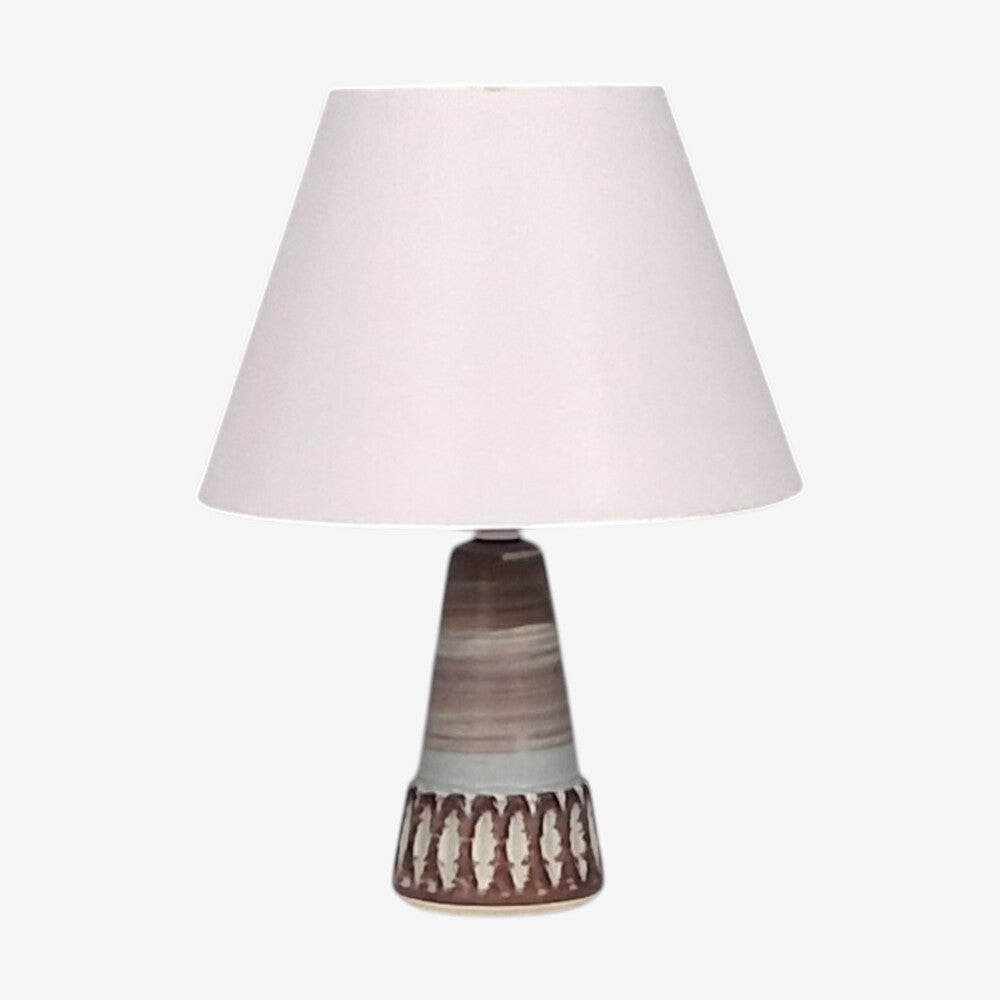 Danish Modern, Table Lamp, Blue and Brown Glazed Stoneware, Denmark, 1960s