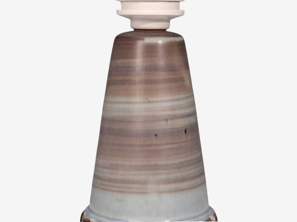 Danish Modern, Table Lamp, Blue and Brown Glazed Stoneware, Denmark, 1960s