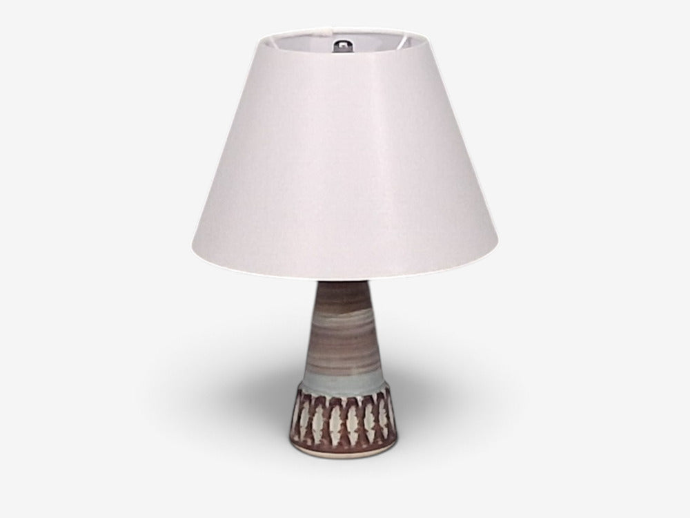 Danish Modern, Table Lamp, Blue and Brown Glazed Stoneware, Denmark, 1960s