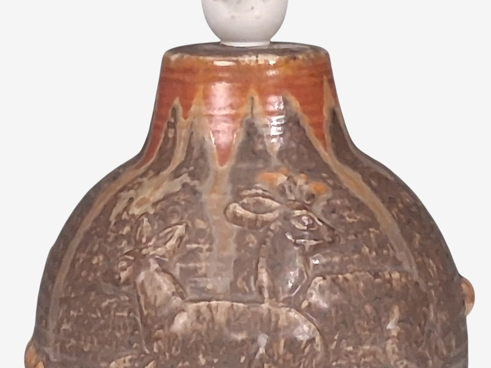 Michael Andersen & Son, Table Lamp, Brown Stoneware, Denmark, 1960s