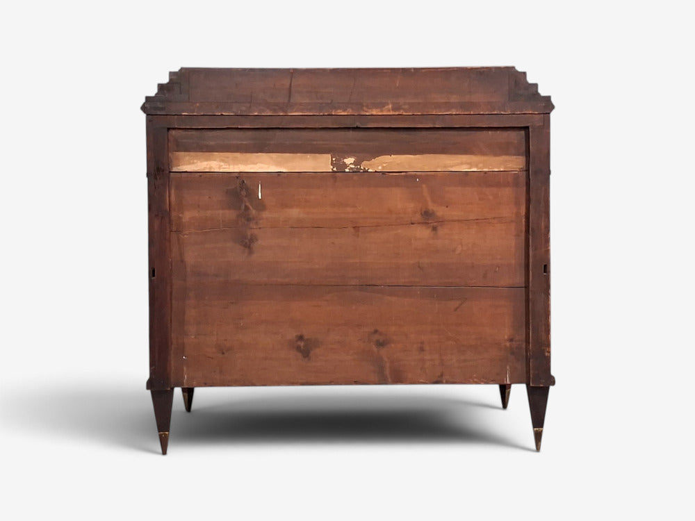 Russian Neoclassical, Commode, Crotch Mahogany, Bronze, Baltic States, 1860s