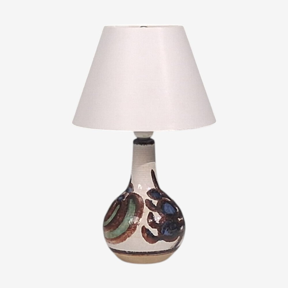 Noomi Backhausen, Table Lamp, Colorful Glazed Stoneware, Denmark, 1960s
