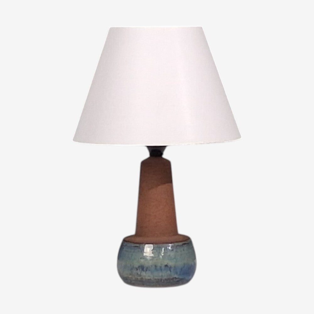 Michael Andersen & Søn, Table Lamp, Brown and Blue Stoneware, Denmark, 1960s