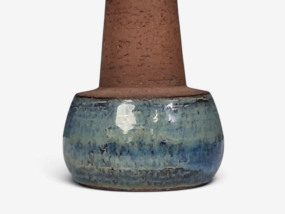Michael Andersen & Søn, Table Lamp, Brown and Blue Stoneware, Denmark, 1960s