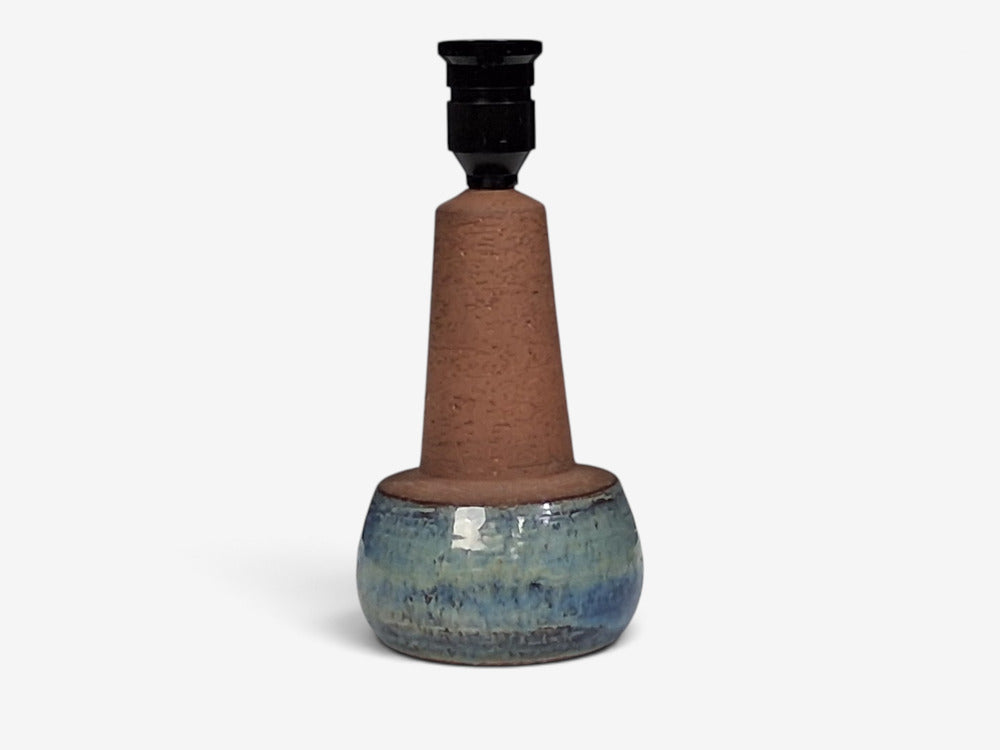 Michael Andersen & Søn, Table Lamp, Brown and Blue Stoneware, Denmark, 1960s