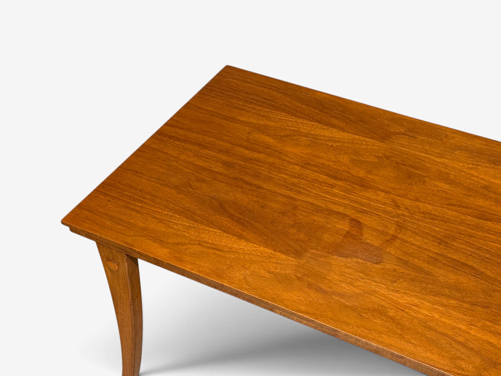 T.H. Robsjohn-Gibbings, Rare Trapeza End Tables, Walnut, Greece, 1937