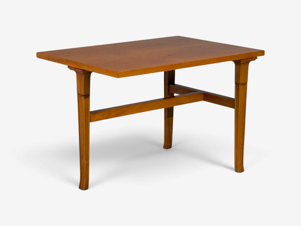 T.H. Robsjohn-Gibbings, Rare Trapeza End Tables, Walnut, Greece, 1937