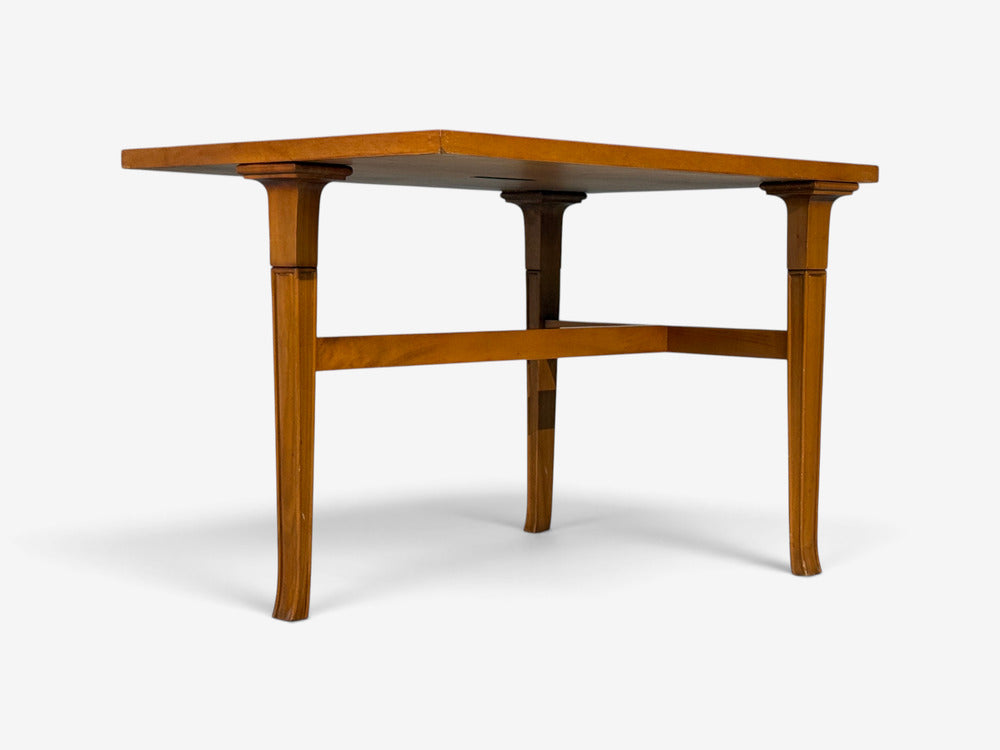 T.H. Robsjohn-Gibbings, Rare Trapeza End Table, Walnut, Greece, 1960s