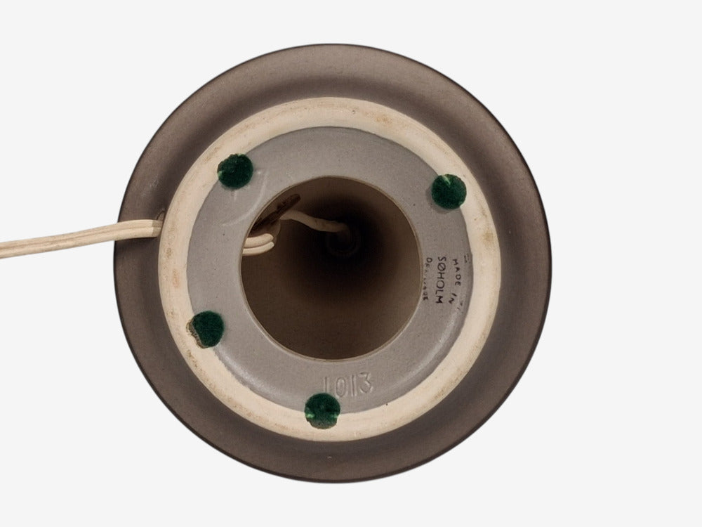 Einar Johansen, Table Lamp, Chocolate Brown Stoneware, Denmark, 1960s