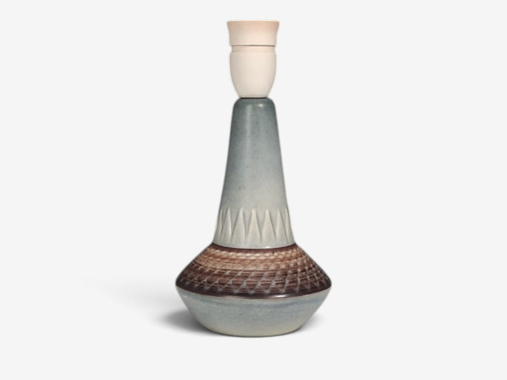 Soholm Stentoj, Table Lamp, Blue-Grey Glazed Stoneware, Denmark, 1960s