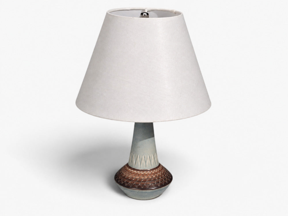 Soholm Stentoj, Table Lamp, Blue-Grey Glazed Stoneware, Denmark, 1960s