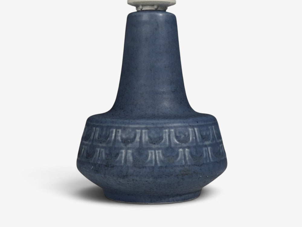 Soholm, Small Table Lamp, Light Blue Stoneware, Denmark, 1960s