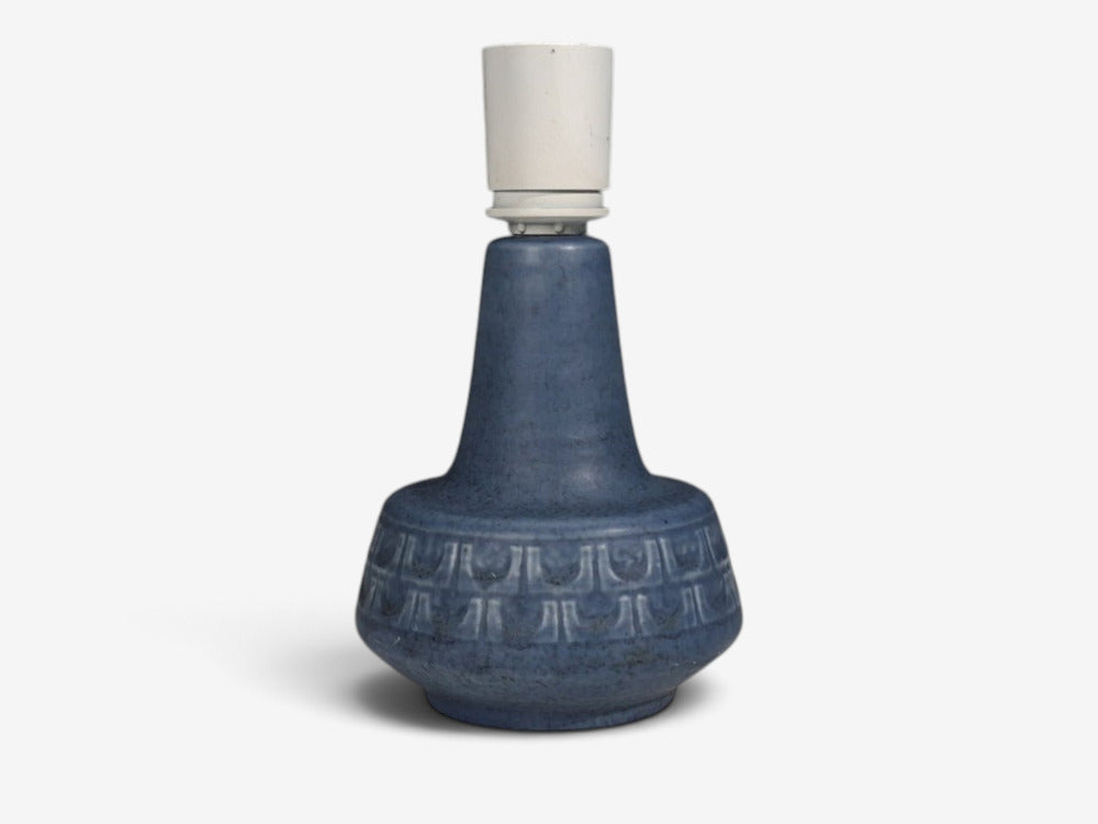 Soholm, Small Table Lamp, Light Blue Stoneware, Denmark, 1960s