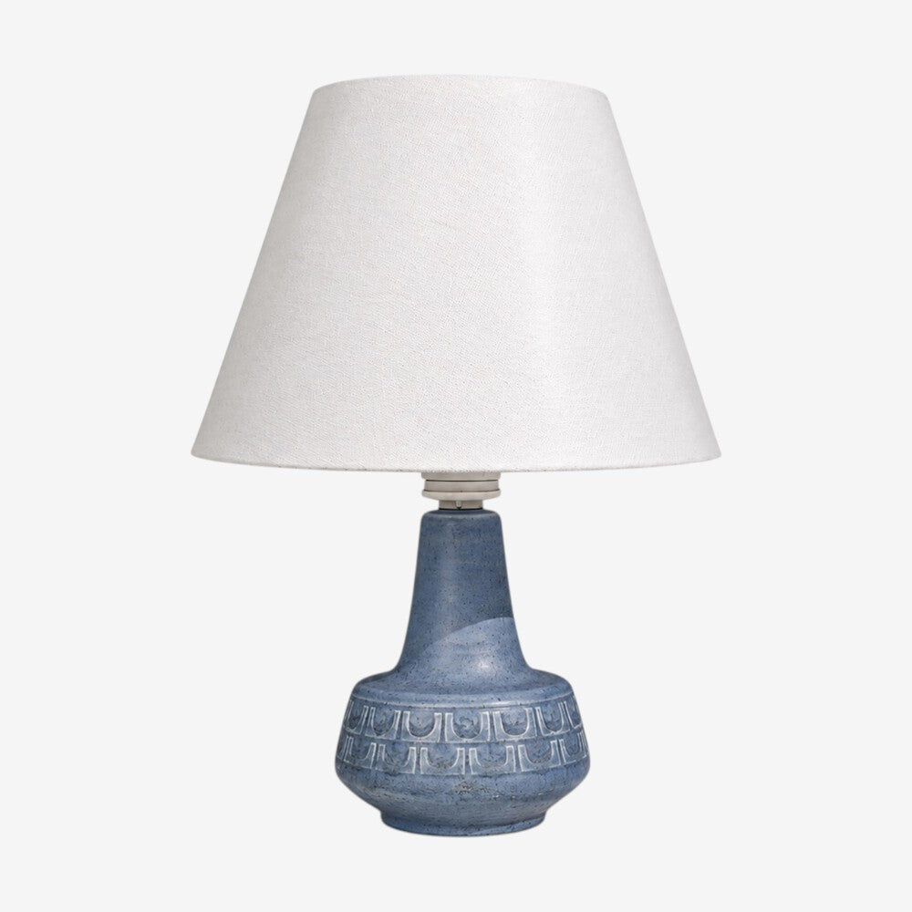 Soholm, Small Table Lamp, Light Blue Stoneware, Denmark, 1960s