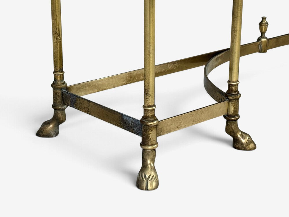 LaBarge, German Modern, Console Table, Brass, Glass, Germany, 1970s