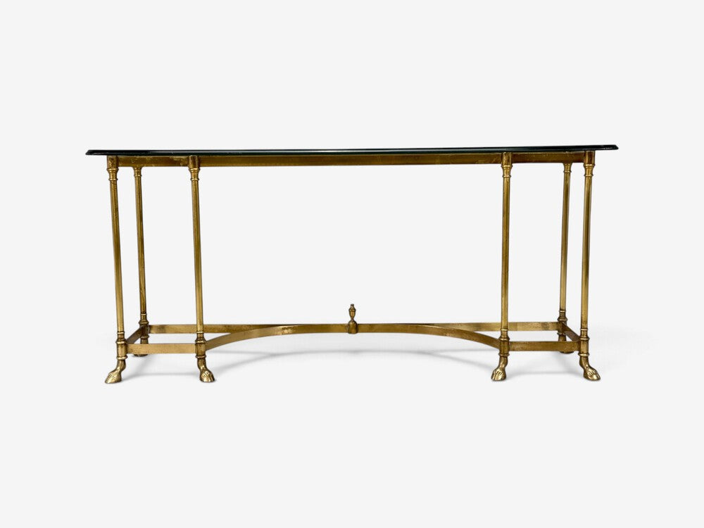 LaBarge, German Modern, Console Table, Brass, Glass, Germany, 1970s