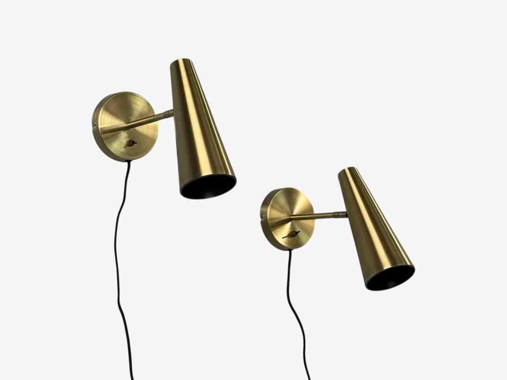 Markslöjd, Swedish Modern, Wall Lights, Brass, Sweden, 21st c.