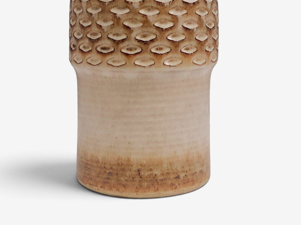 Søholm Stentøj, Large Table Lamp, Beige Stoneware, Denmark, 1960s