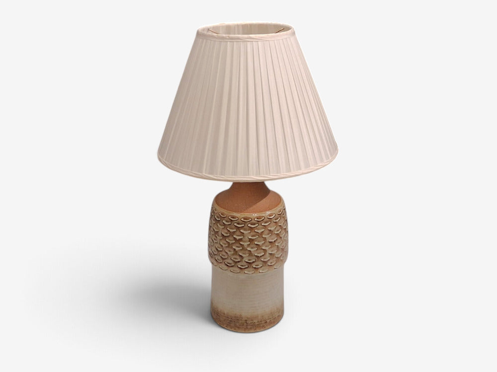 Søholm Stentøj, Large Table Lamp, Beige Stoneware, Denmark, 1960s